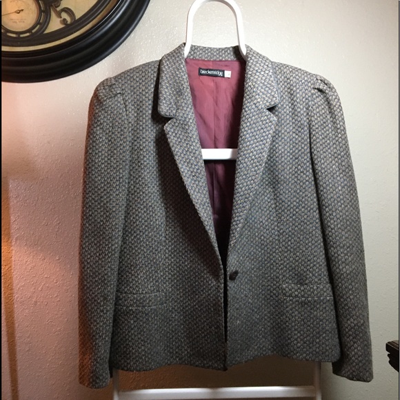 Vintage Breckenridge plaid wool blazer - Picture 1 of 8
